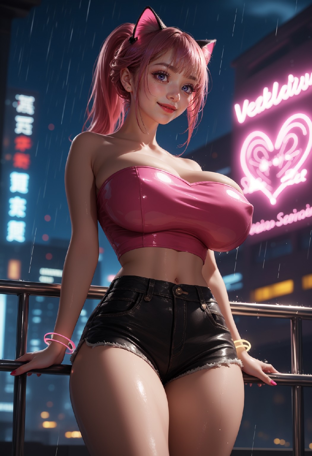 Neon Catwoman NSFW
