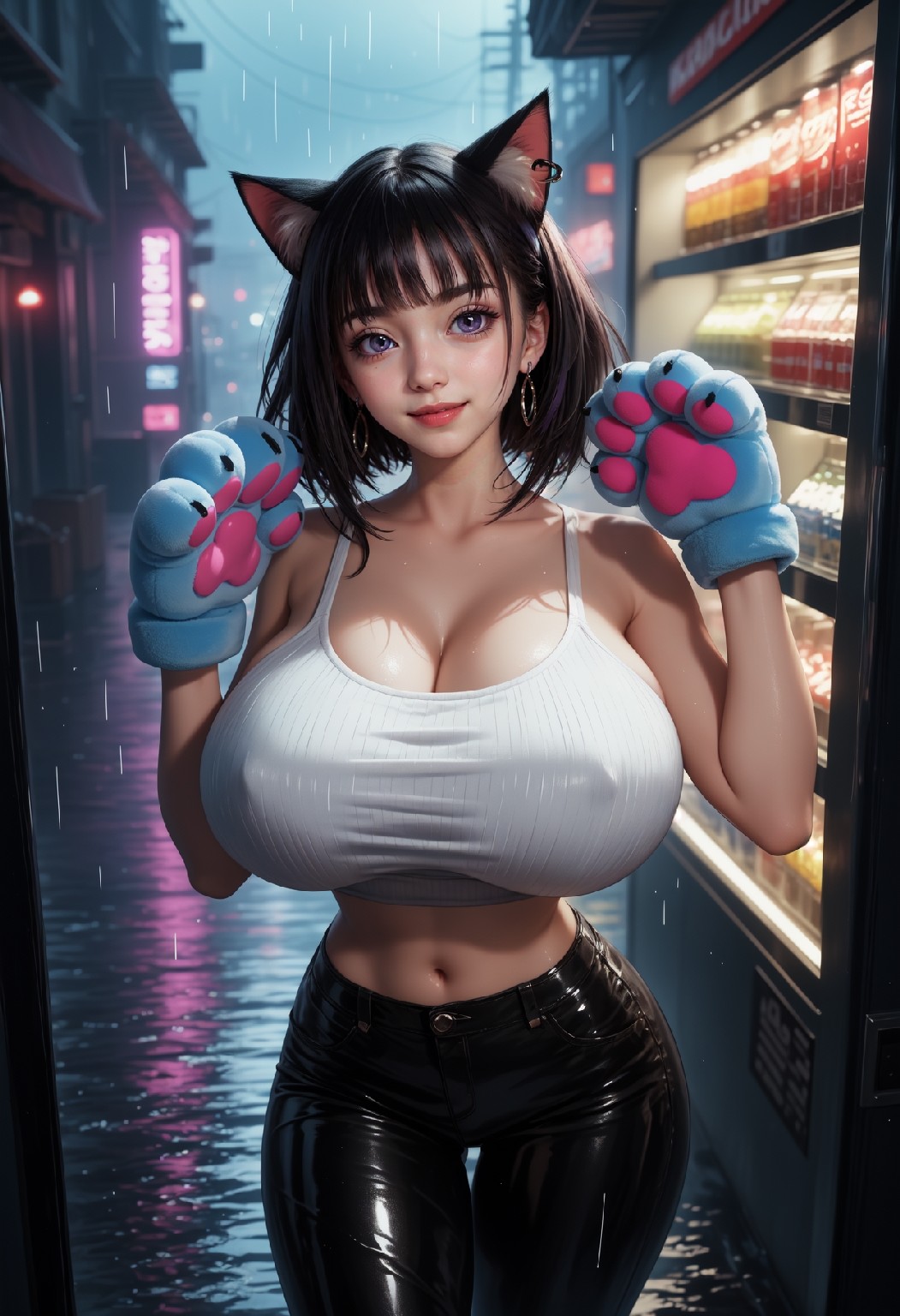 Neon Catwoman NSFW