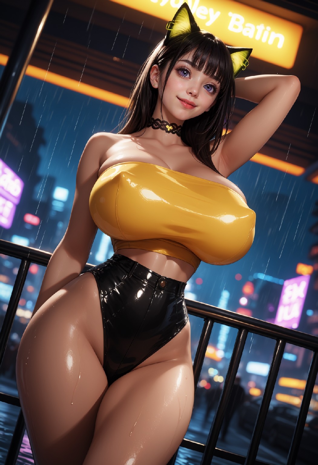Neon Catwoman NSFW