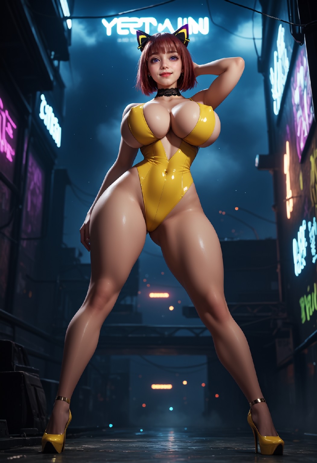 Neon Catwoman NSFW