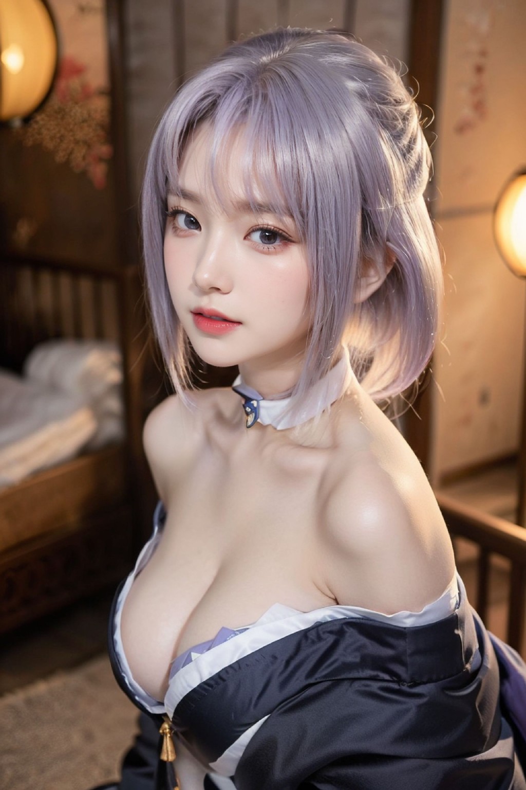 Sexy White Kimono_108