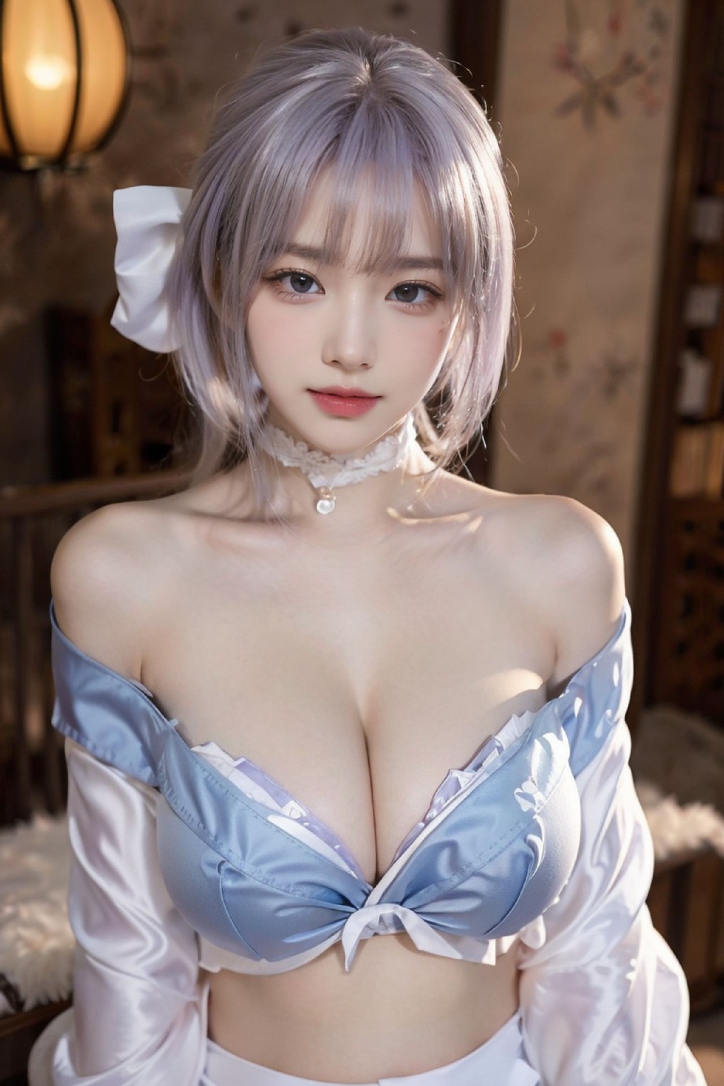 Sexy White Kimono_108