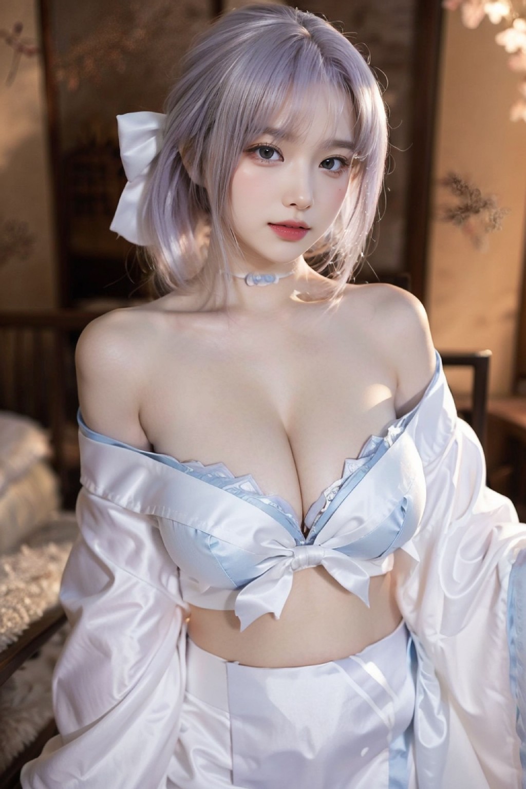 Sexy White Kimono_108