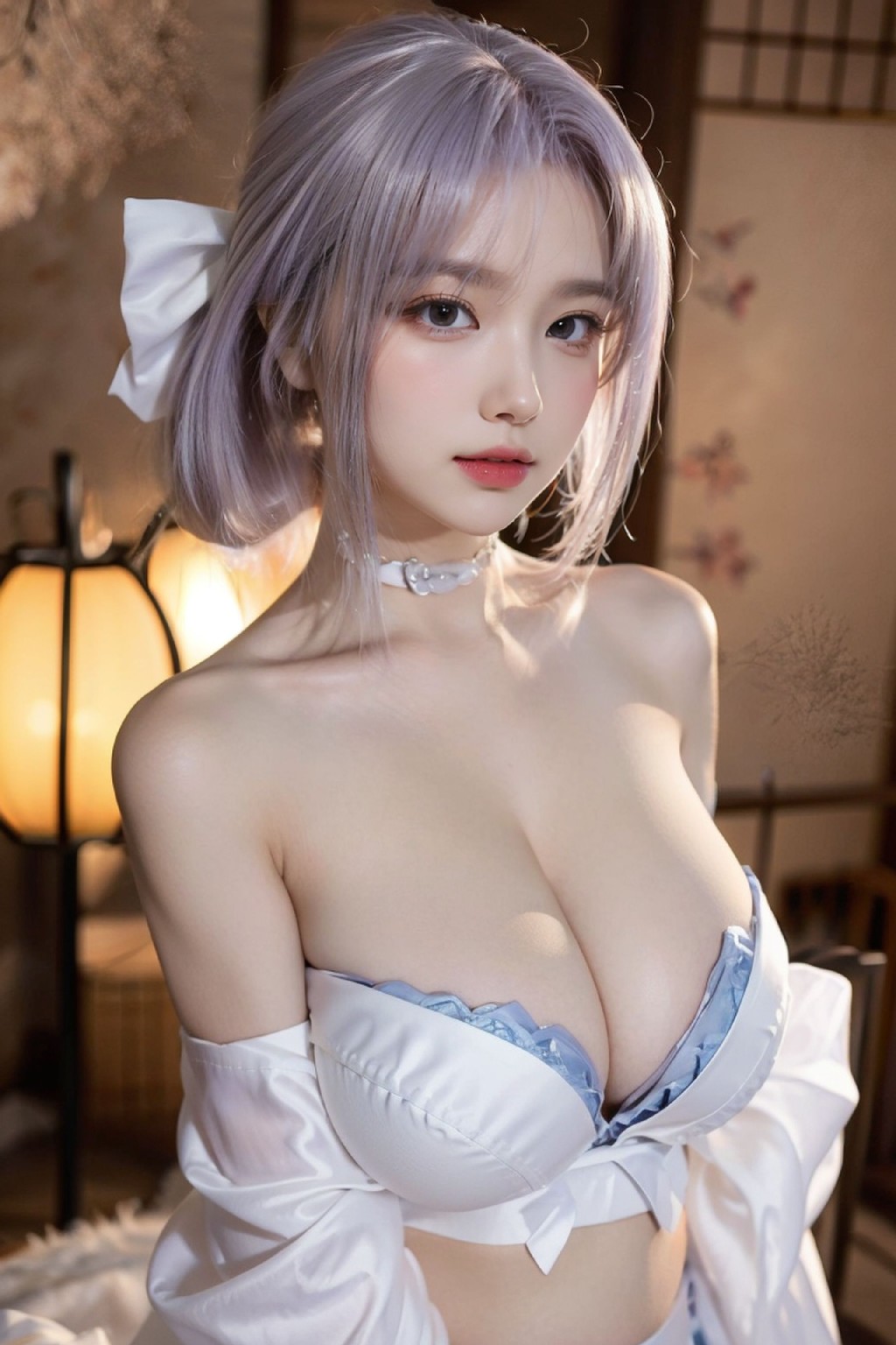 Sexy White Kimono_108