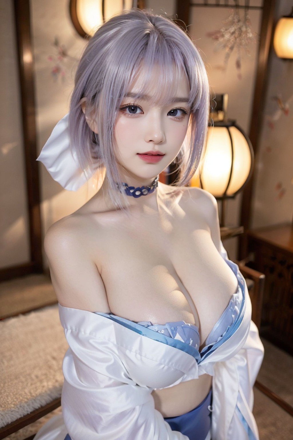 Sexy White Kimono_108