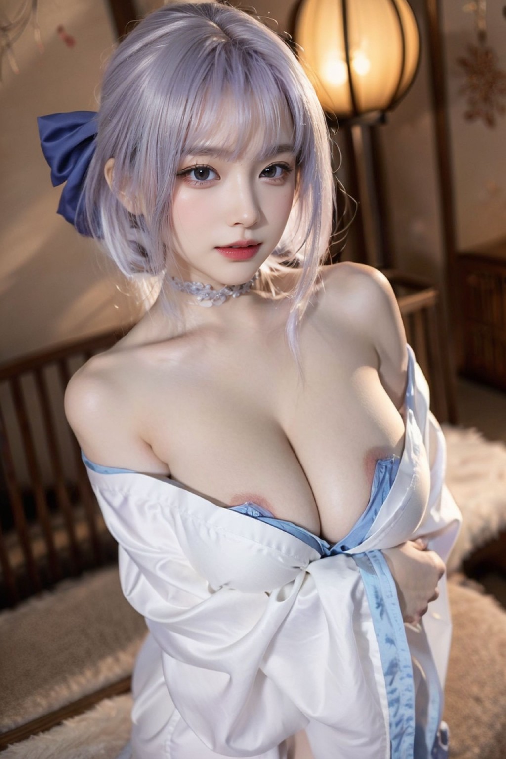Sexy White Kimono_108
