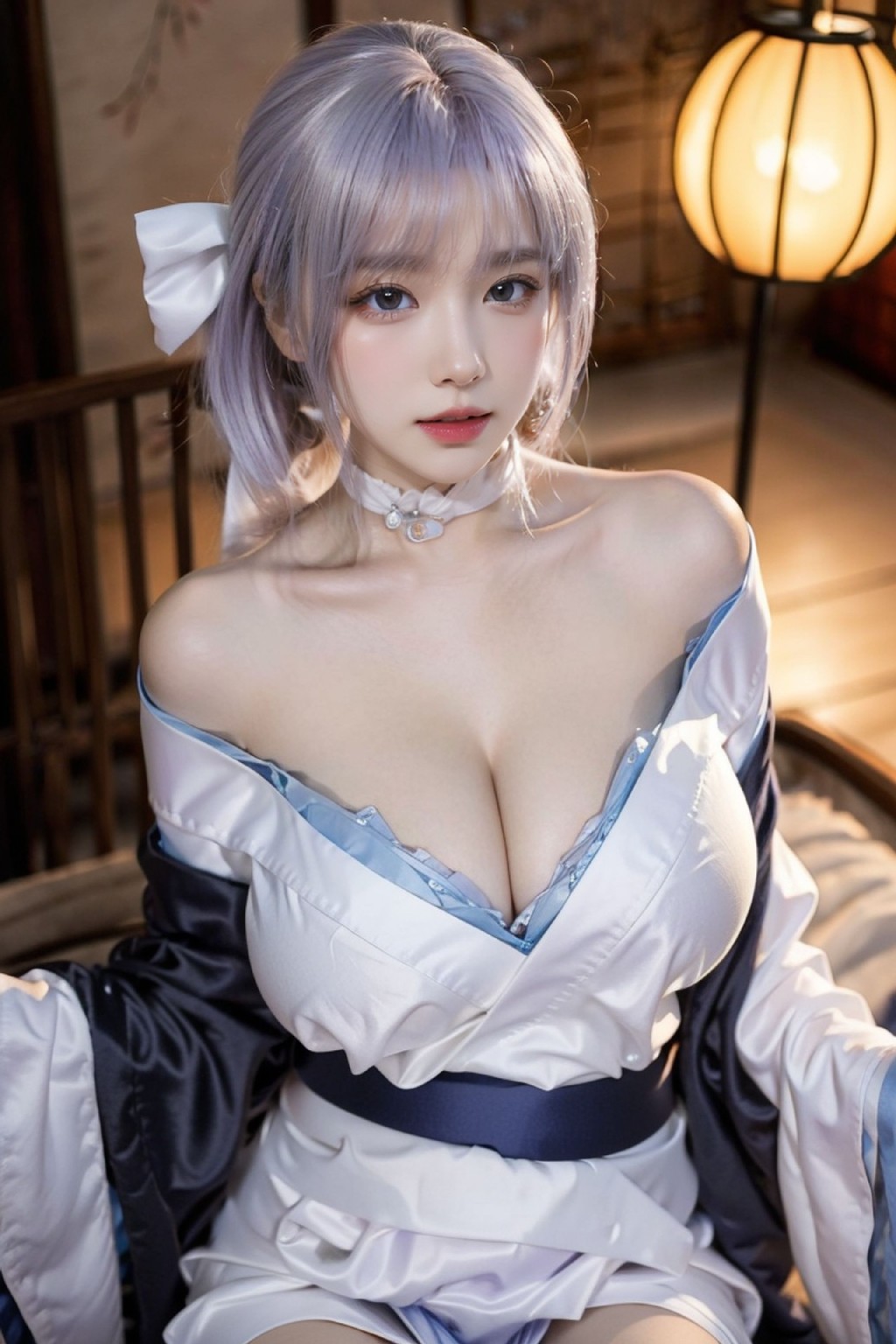 Sexy White Kimono_108