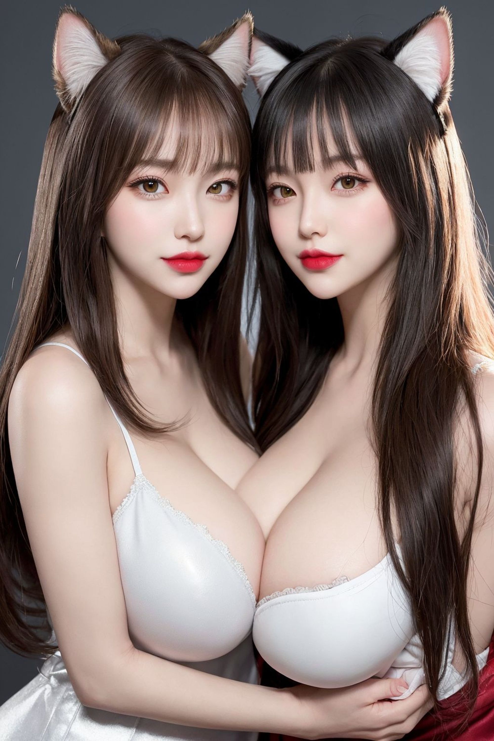 【網路收集系列】AI《 貓耳豐乳小姐姐2 》【76P】