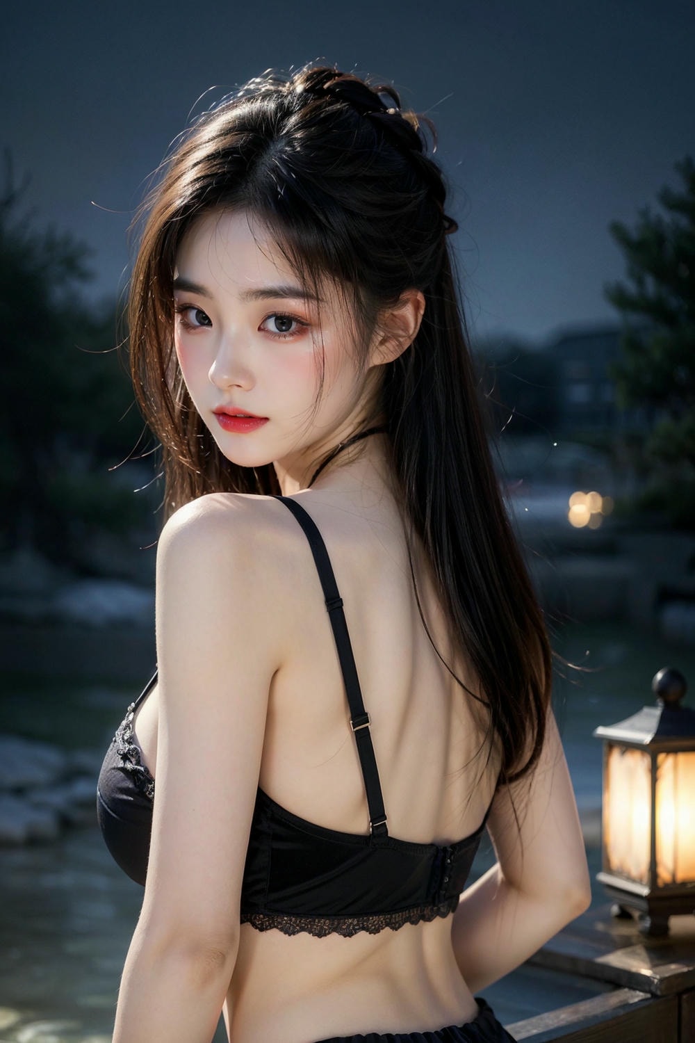 Collection - Glamorous in Black Lingerie - 1