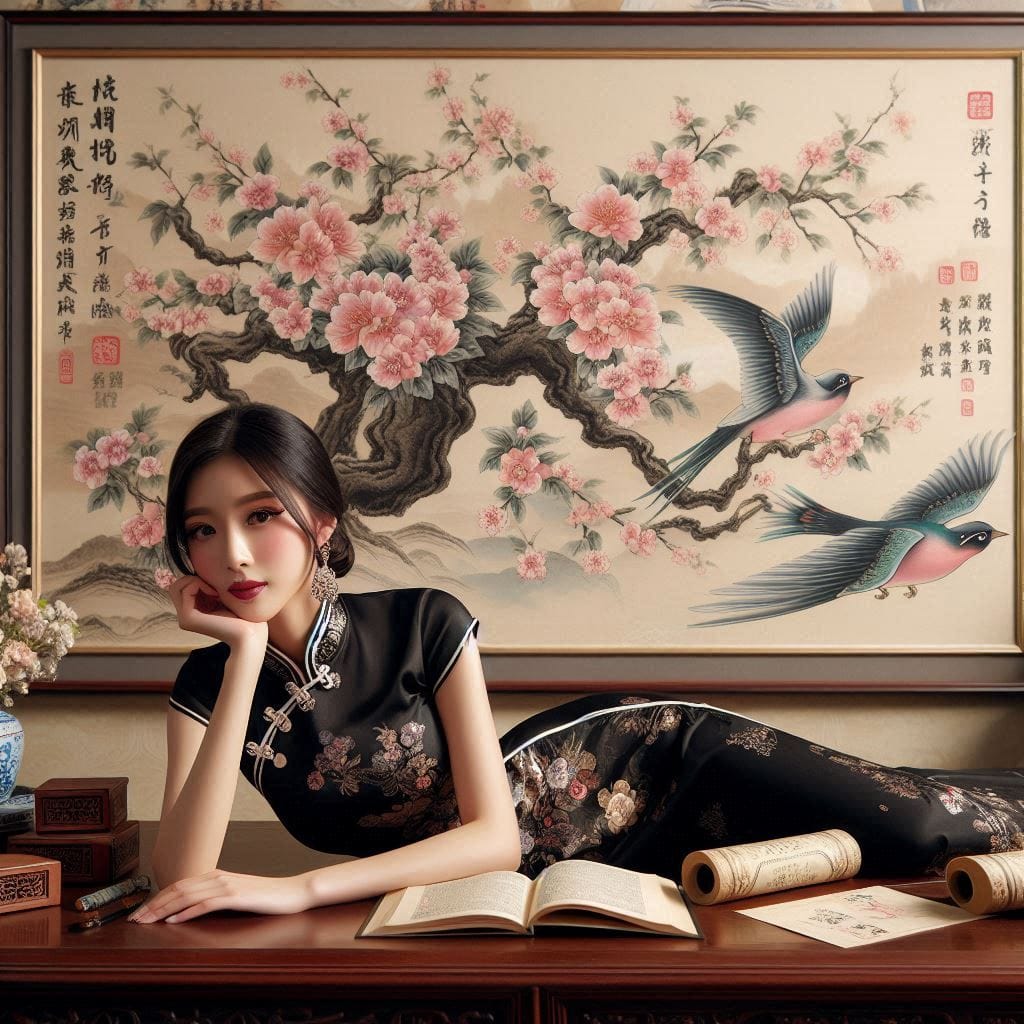 古典風旗袍妹子