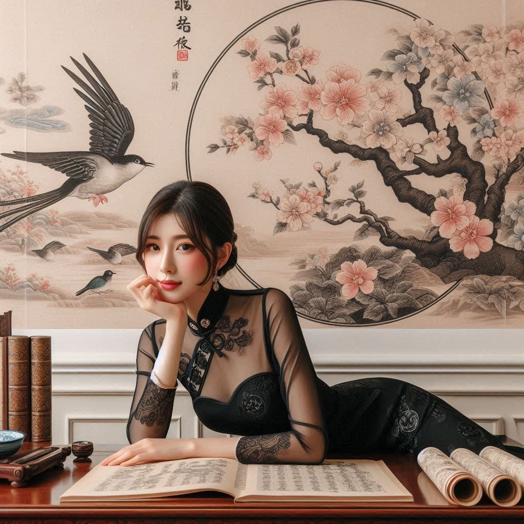 古典風旗袍妹子