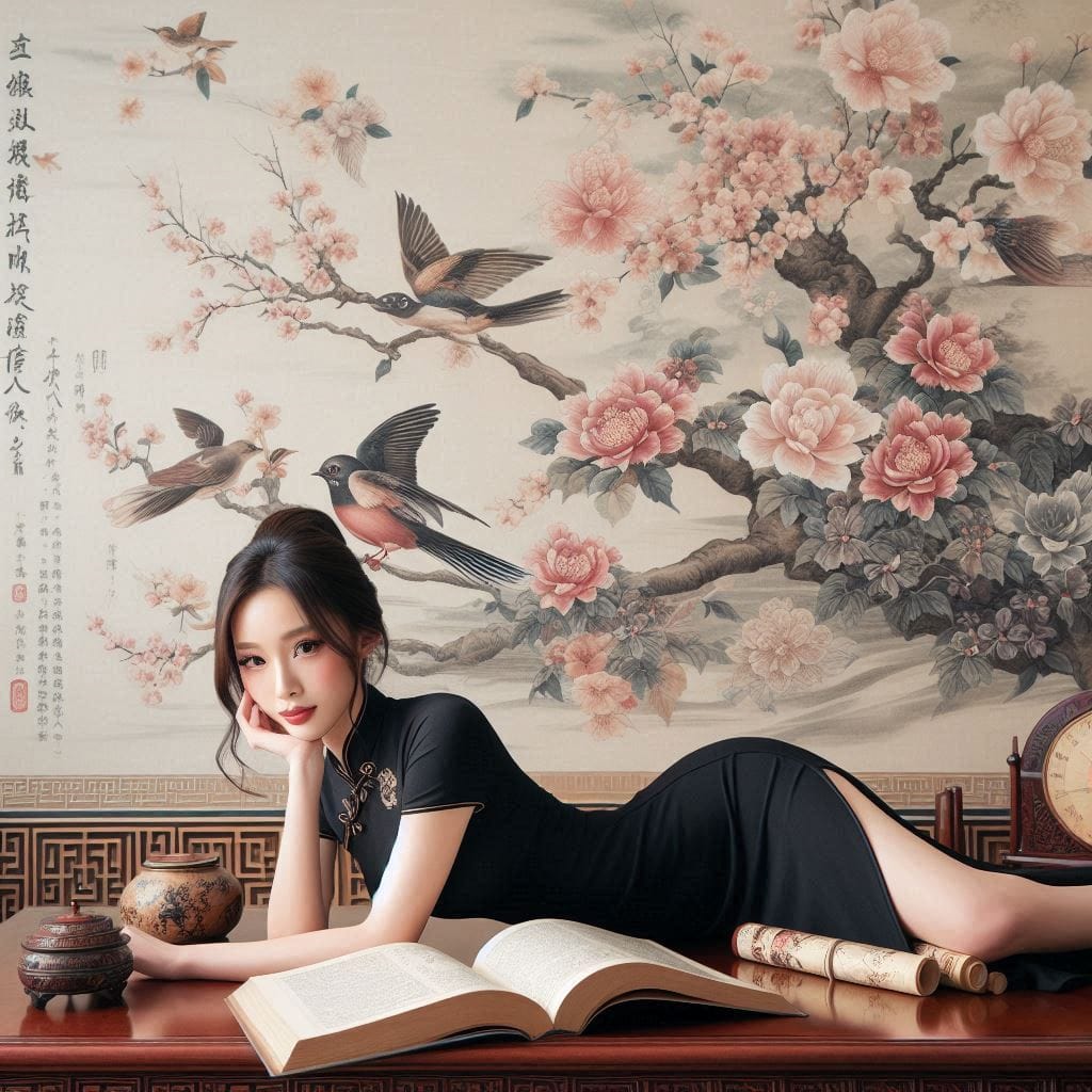 古典風旗袍妹子