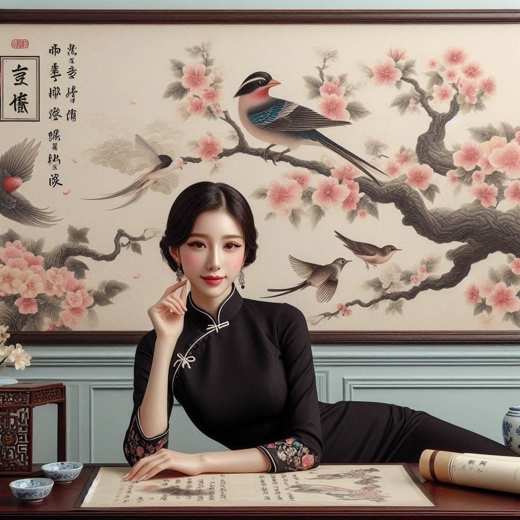 古典風旗袍妹子