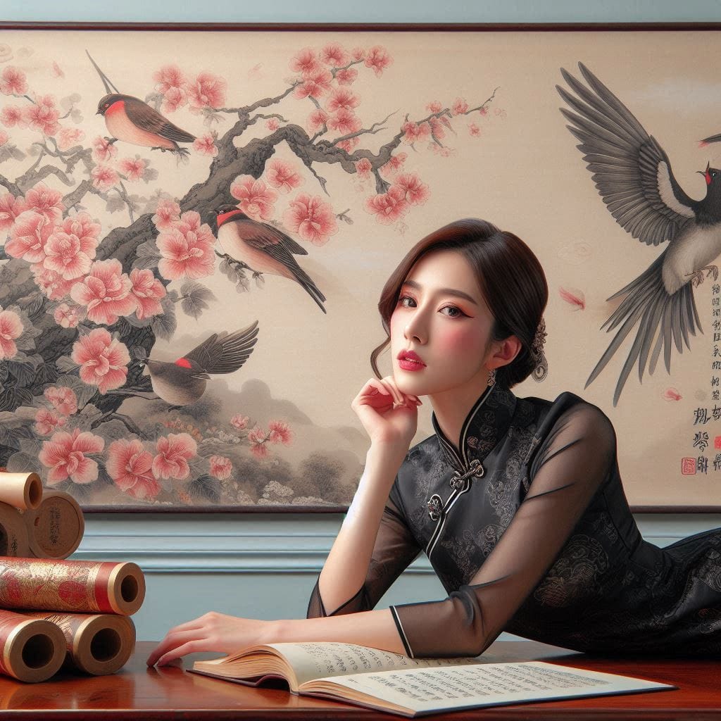 古典風旗袍妹子