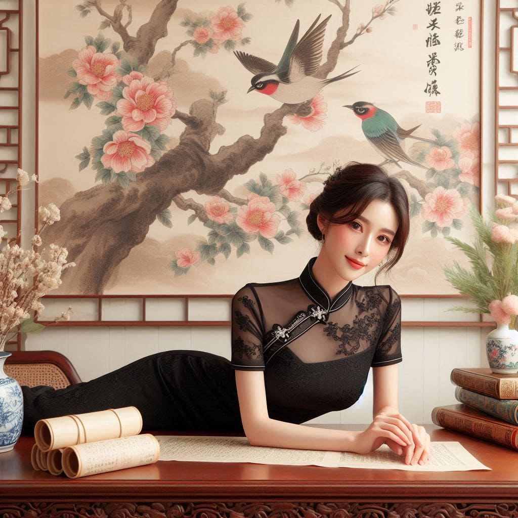 古典風旗袍妹子