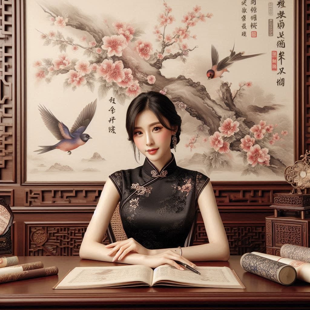 古典風旗袍妹子