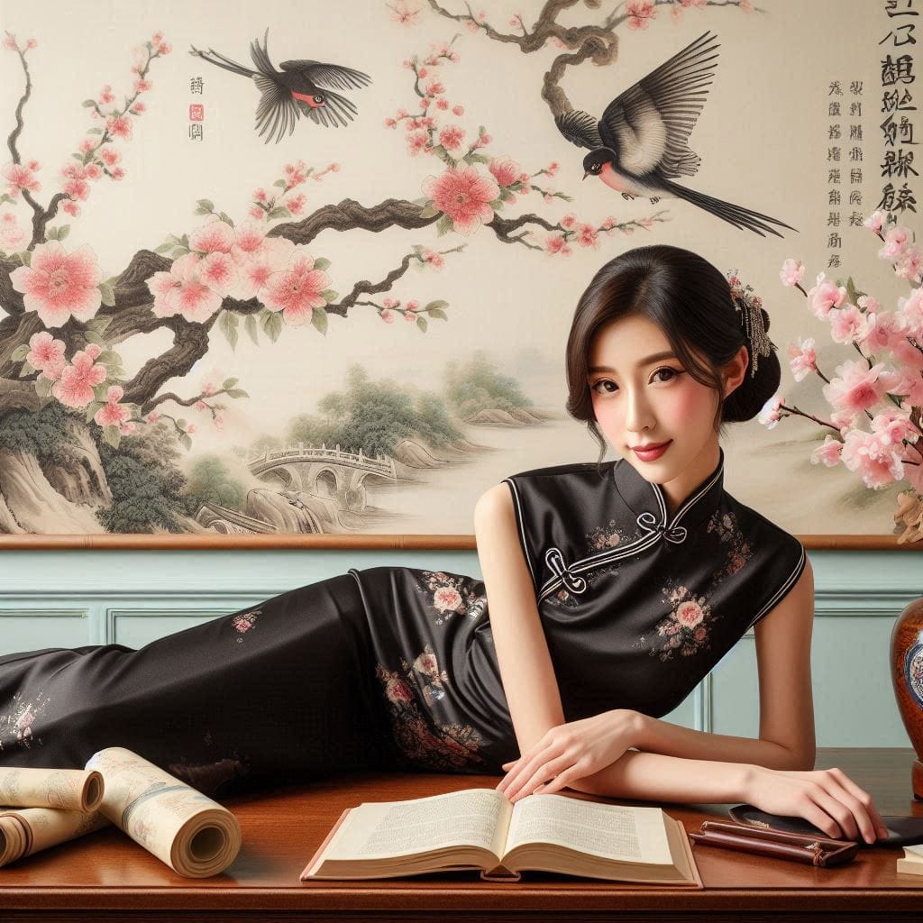古典風旗袍妹子