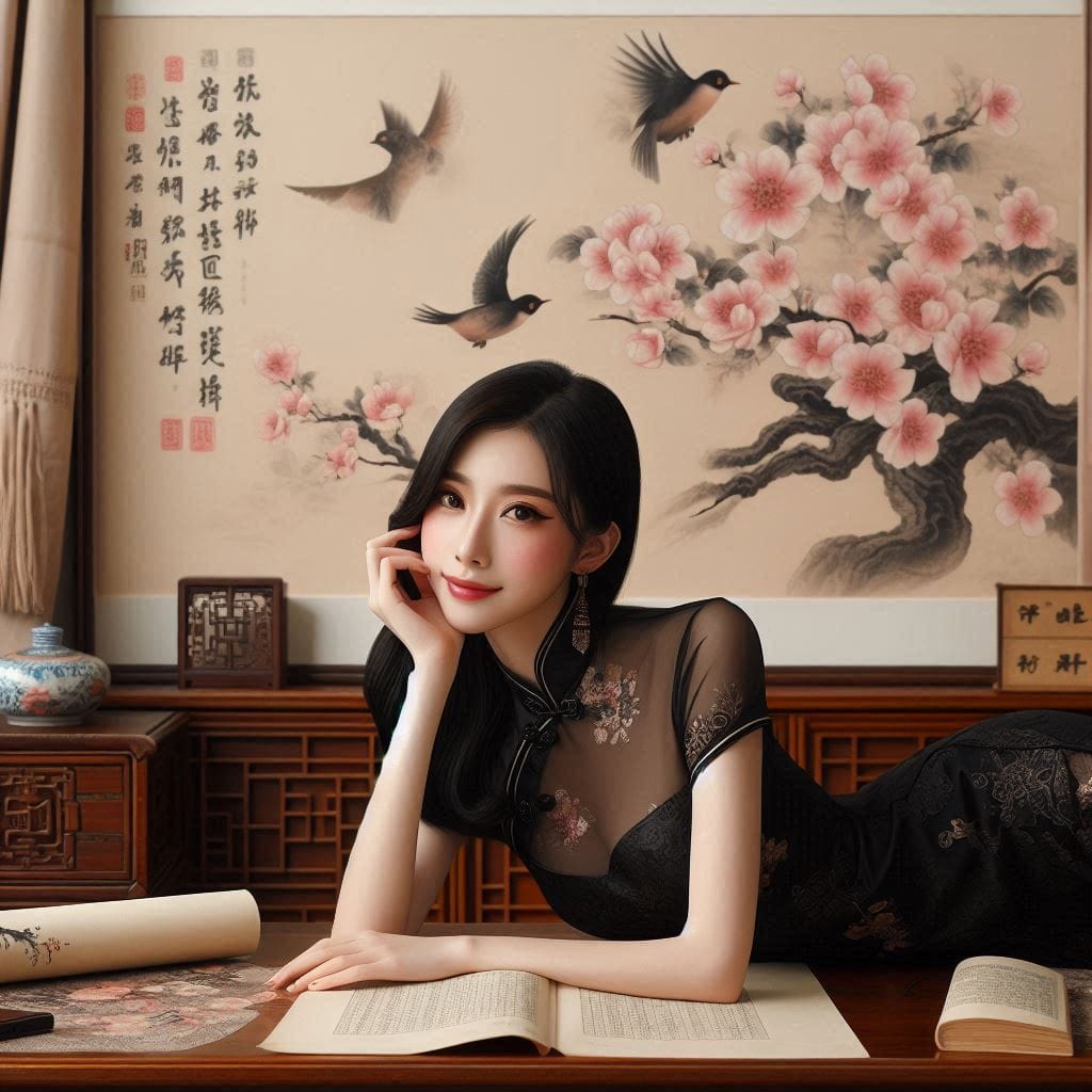 古典風旗袍妹子