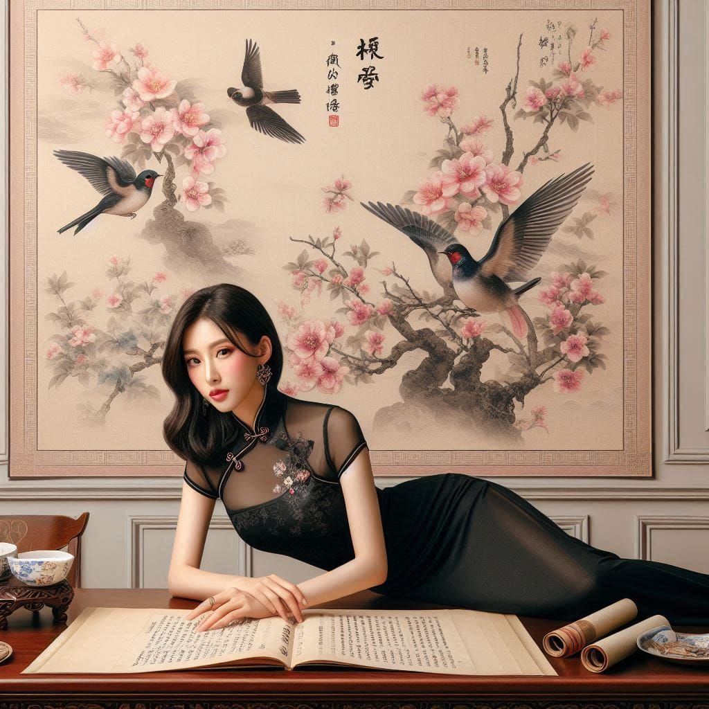 古典風旗袍妹子