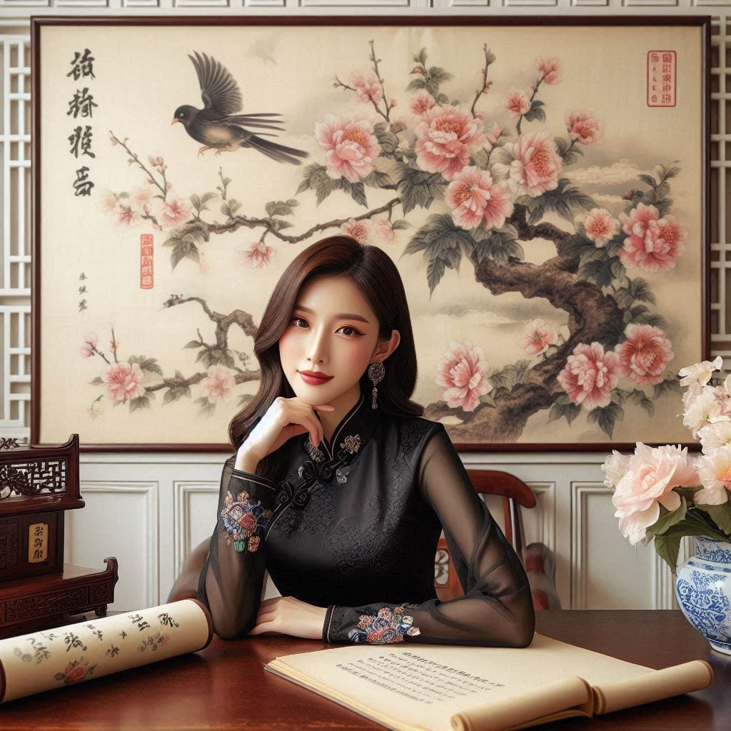 古典風旗袍妹子