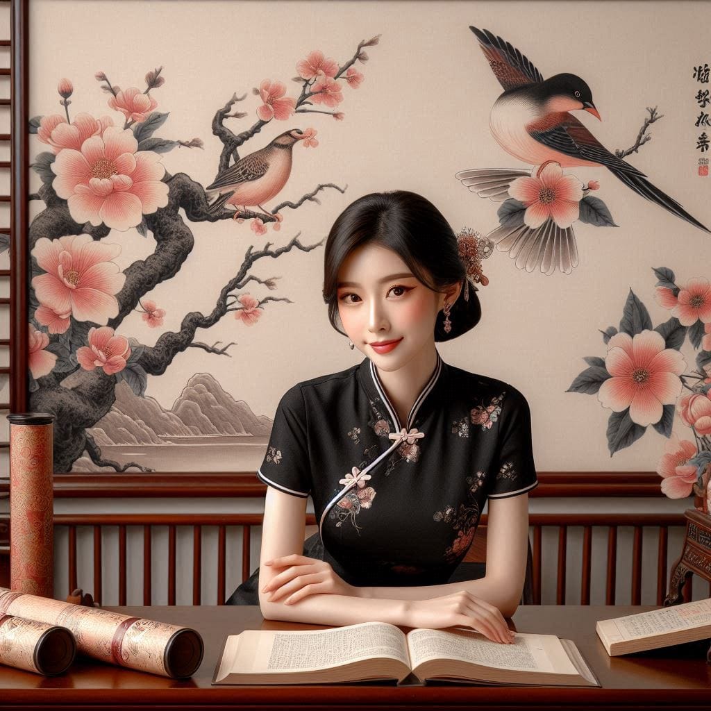 古典風旗袍妹子