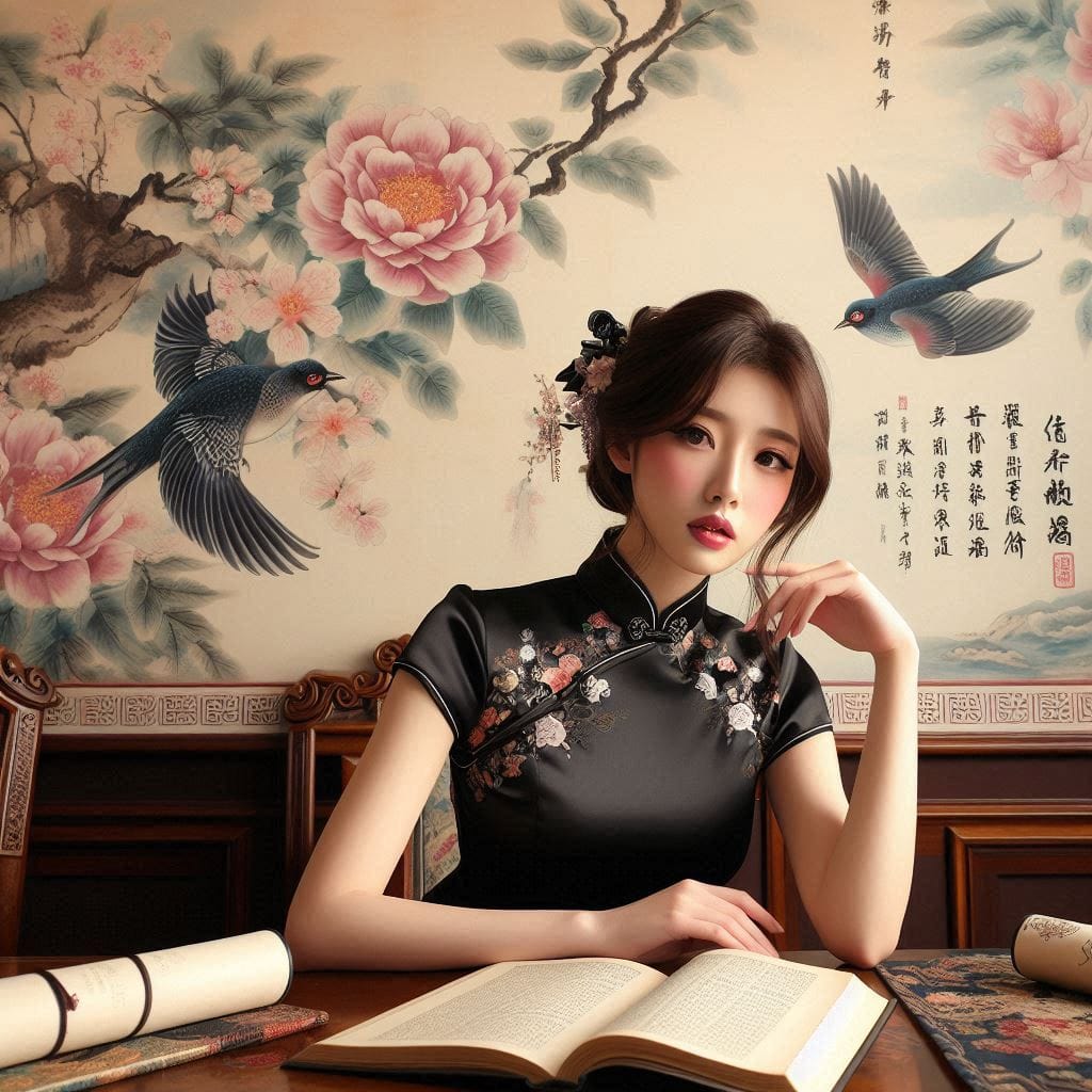 古典風旗袍妹子