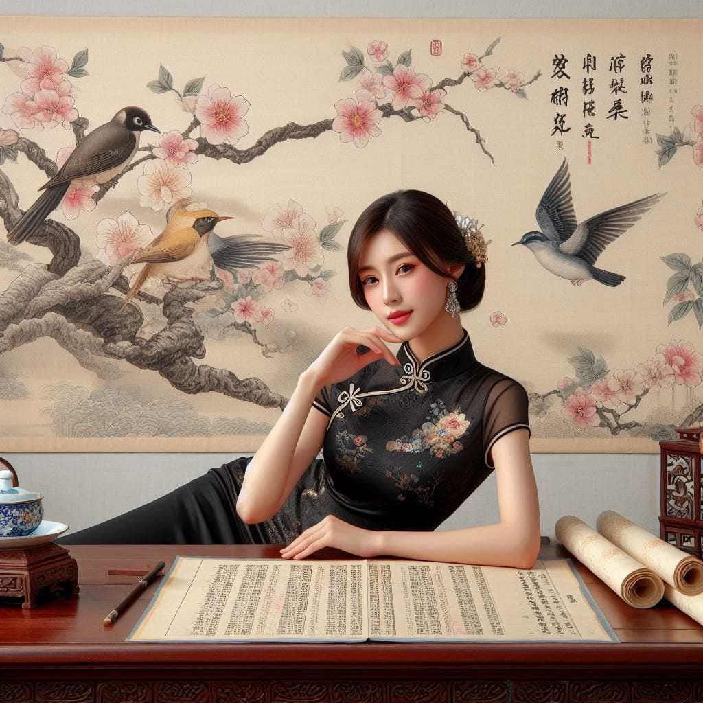古典風旗袍妹子