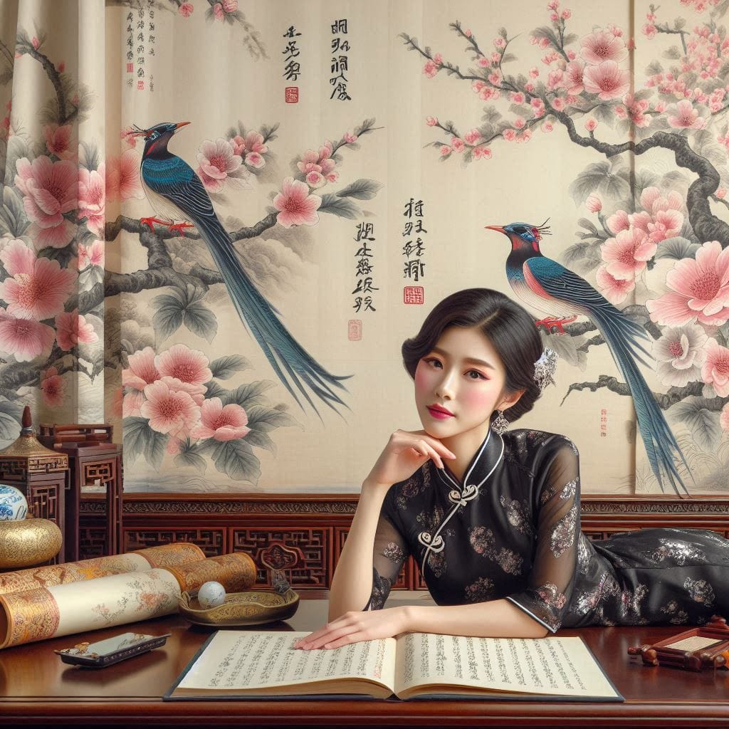 古典風旗袍妹子