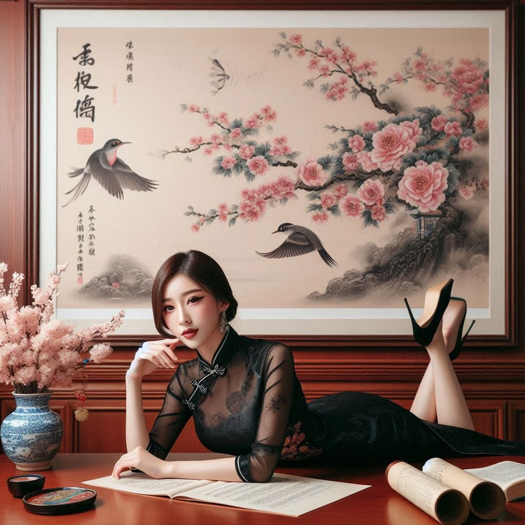 古典風旗袍妹子