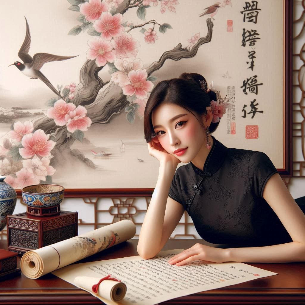 古典風旗袍妹子