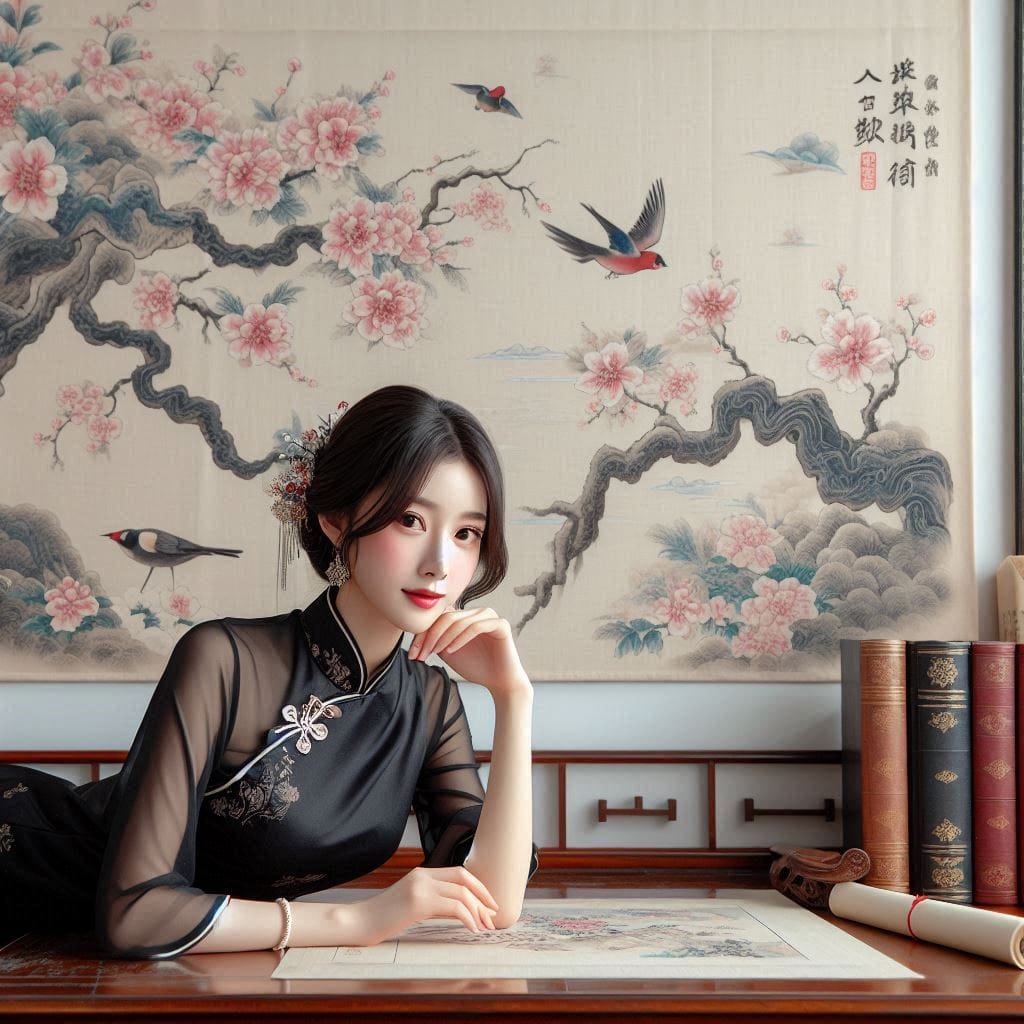 古典風旗袍妹子
