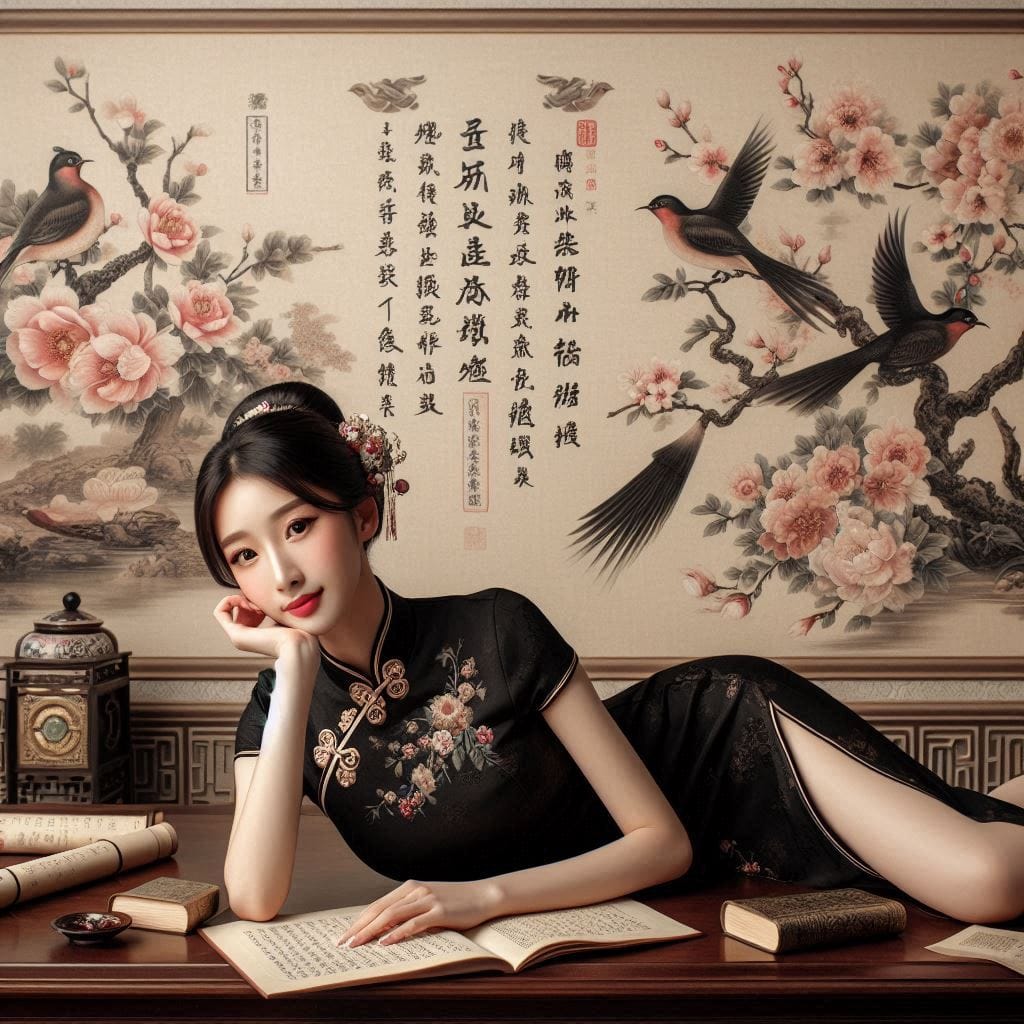 古典風旗袍妹子