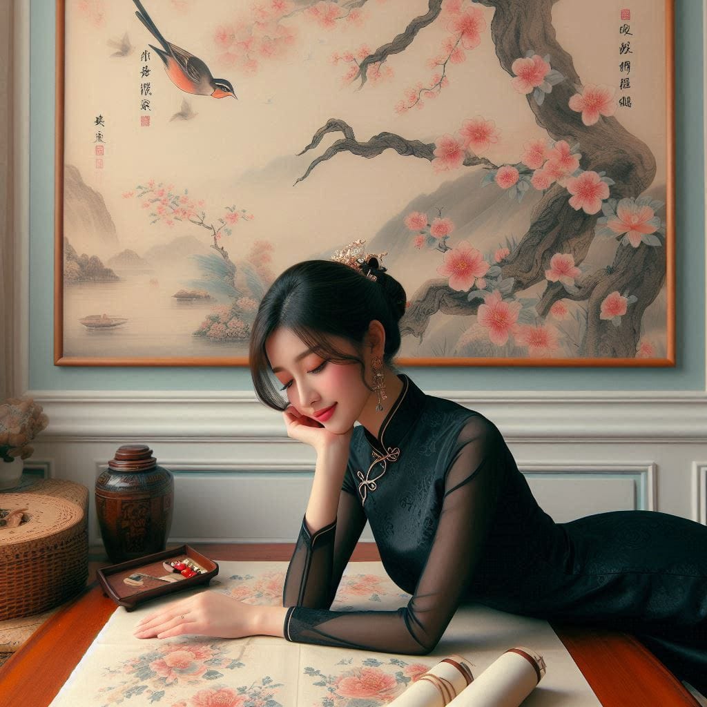古典風旗袍妹子