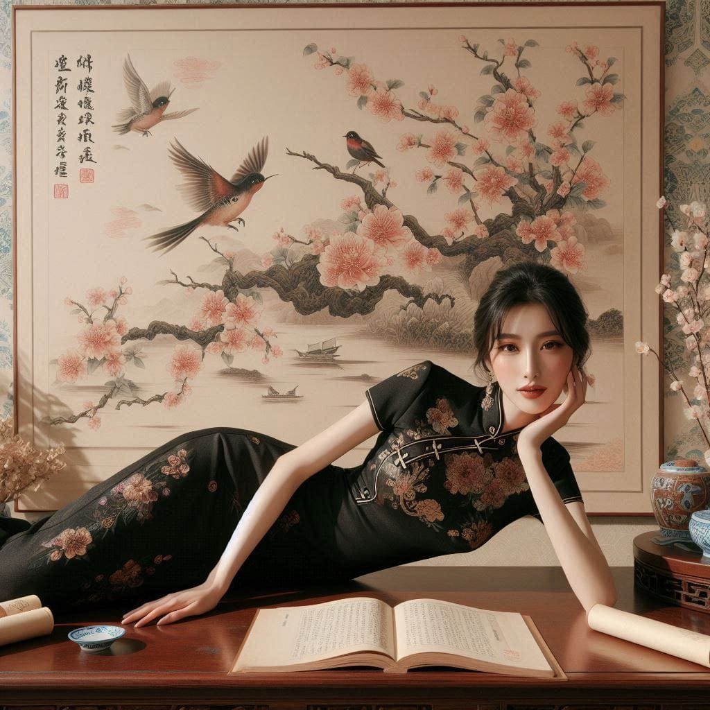 古典風旗袍妹子