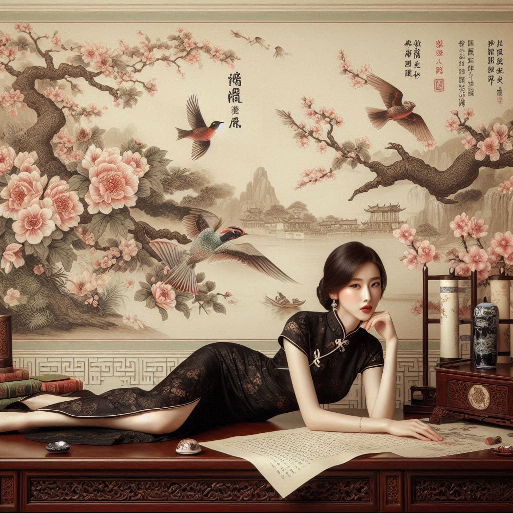 古典風旗袍妹子