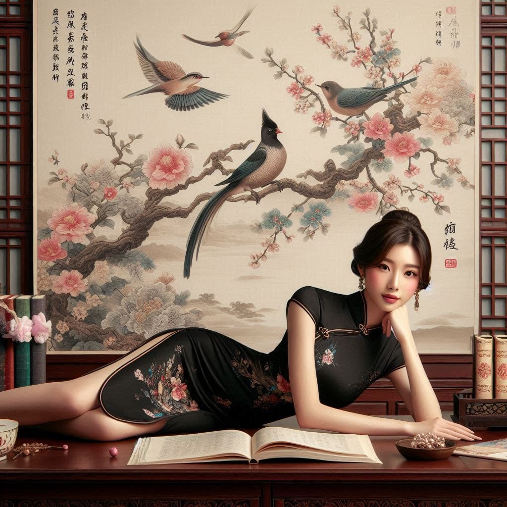 古典風旗袍妹子