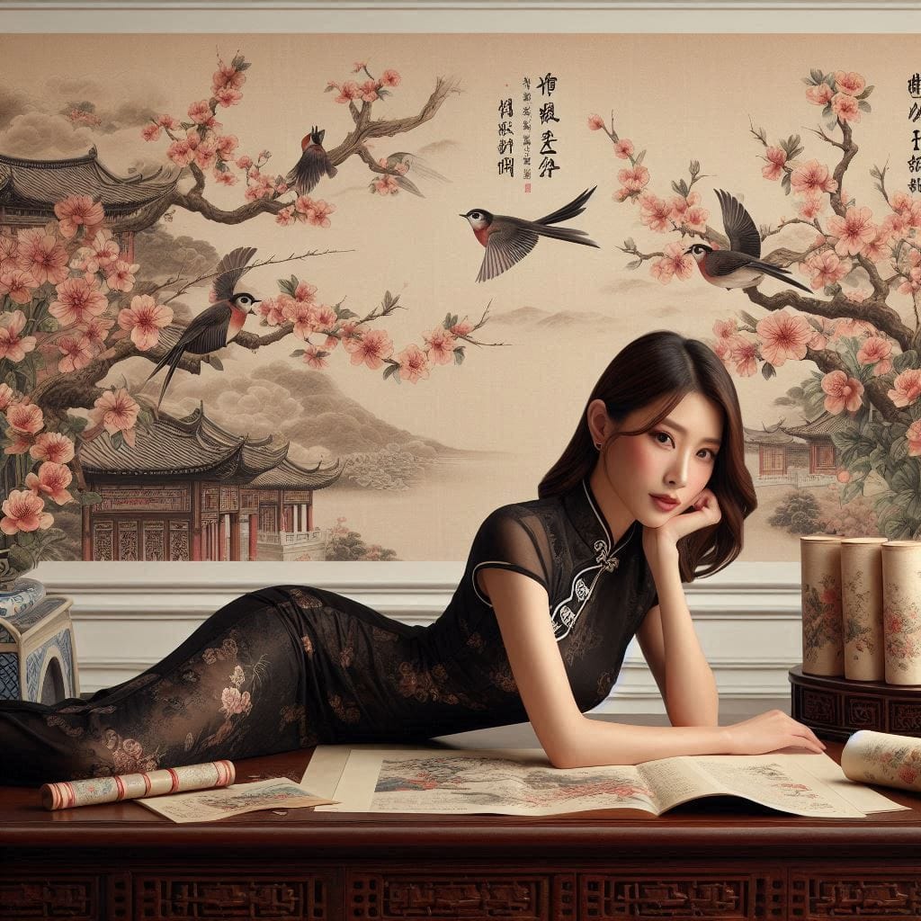 古典風旗袍妹子