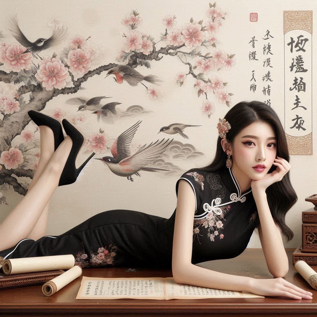 古典風旗袍妹子