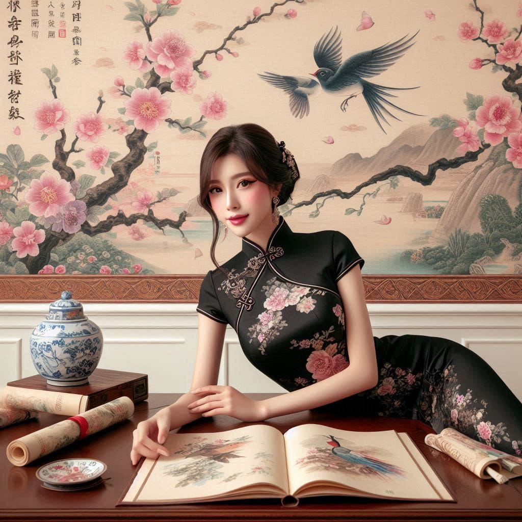 古典風旗袍妹子