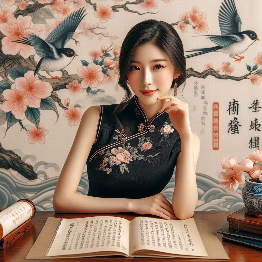 古典風旗袍妹子