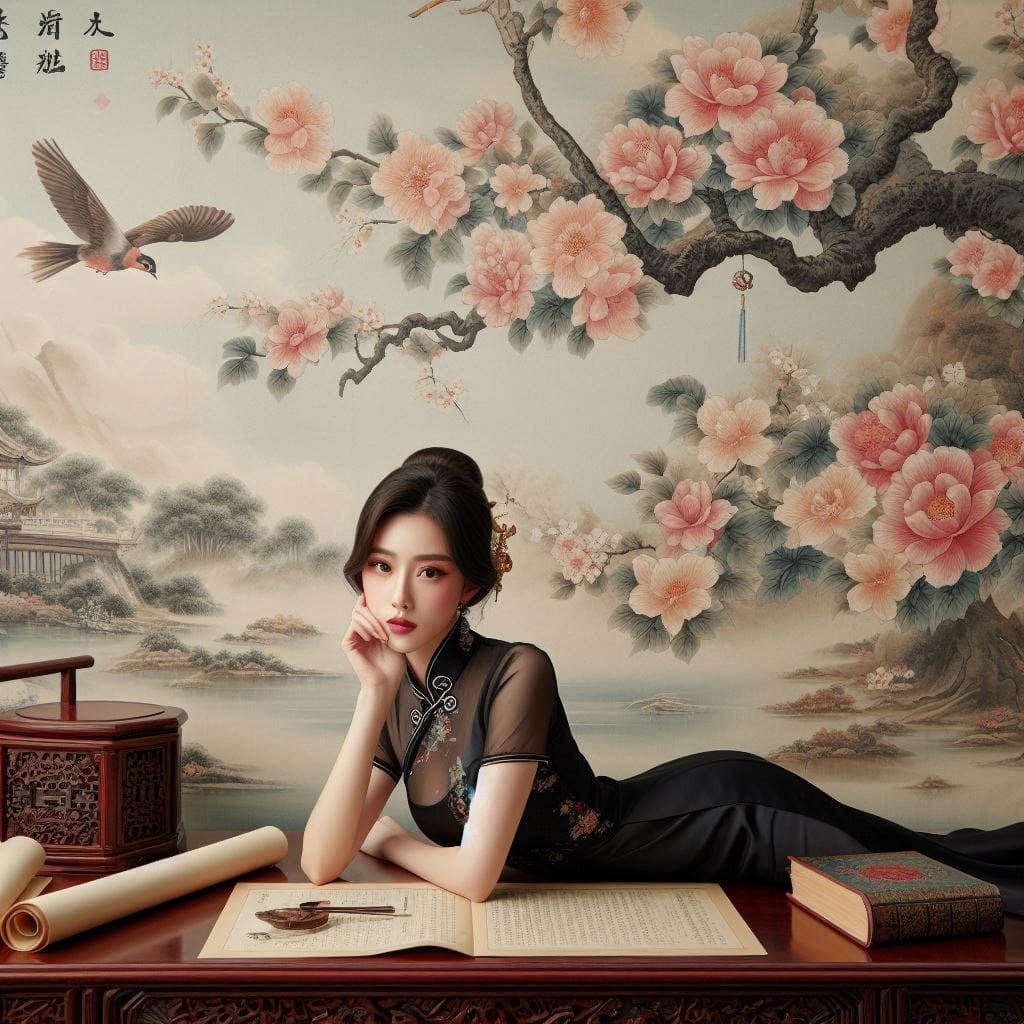 古典風旗袍妹子