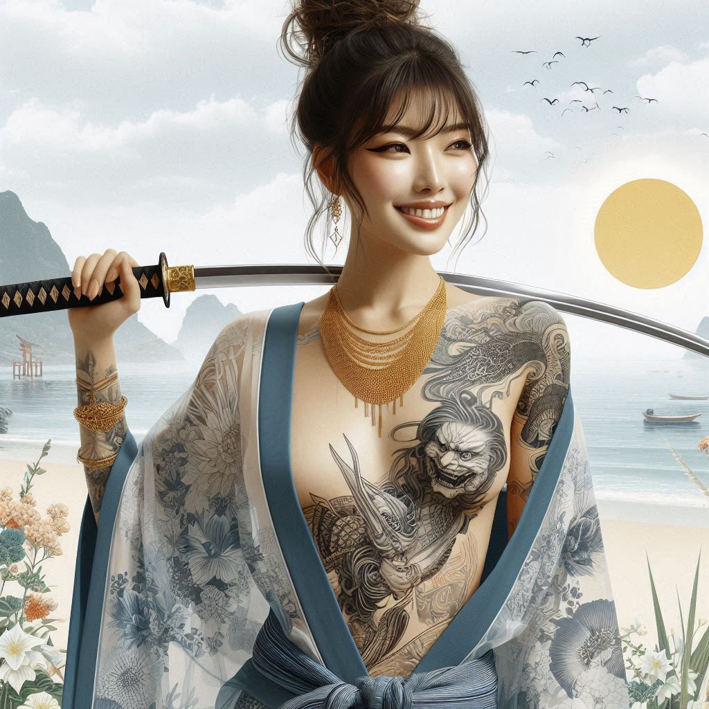 妹子．武士刀