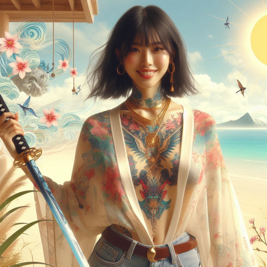 妹子．武士刀