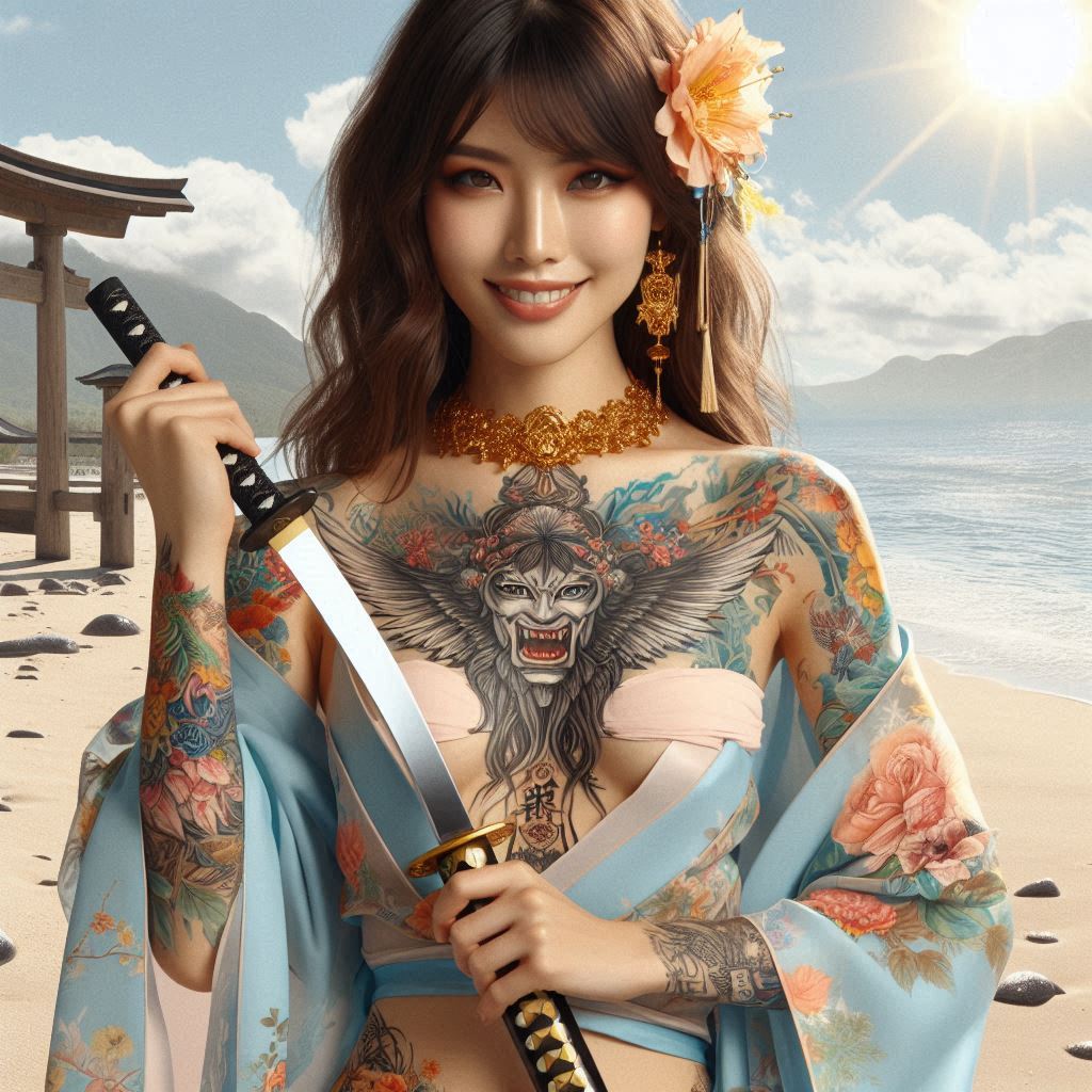 妹子．武士刀