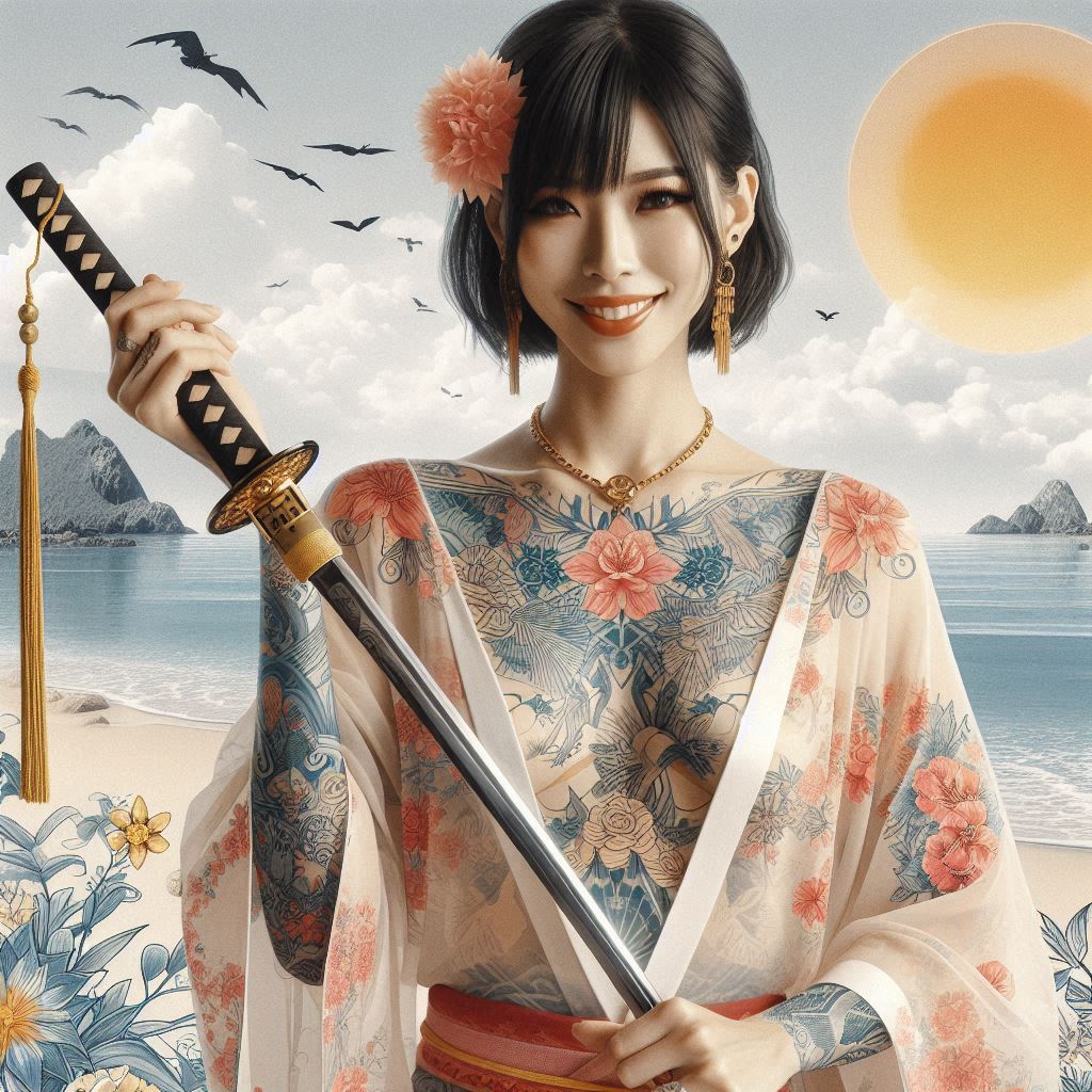 妹子．武士刀