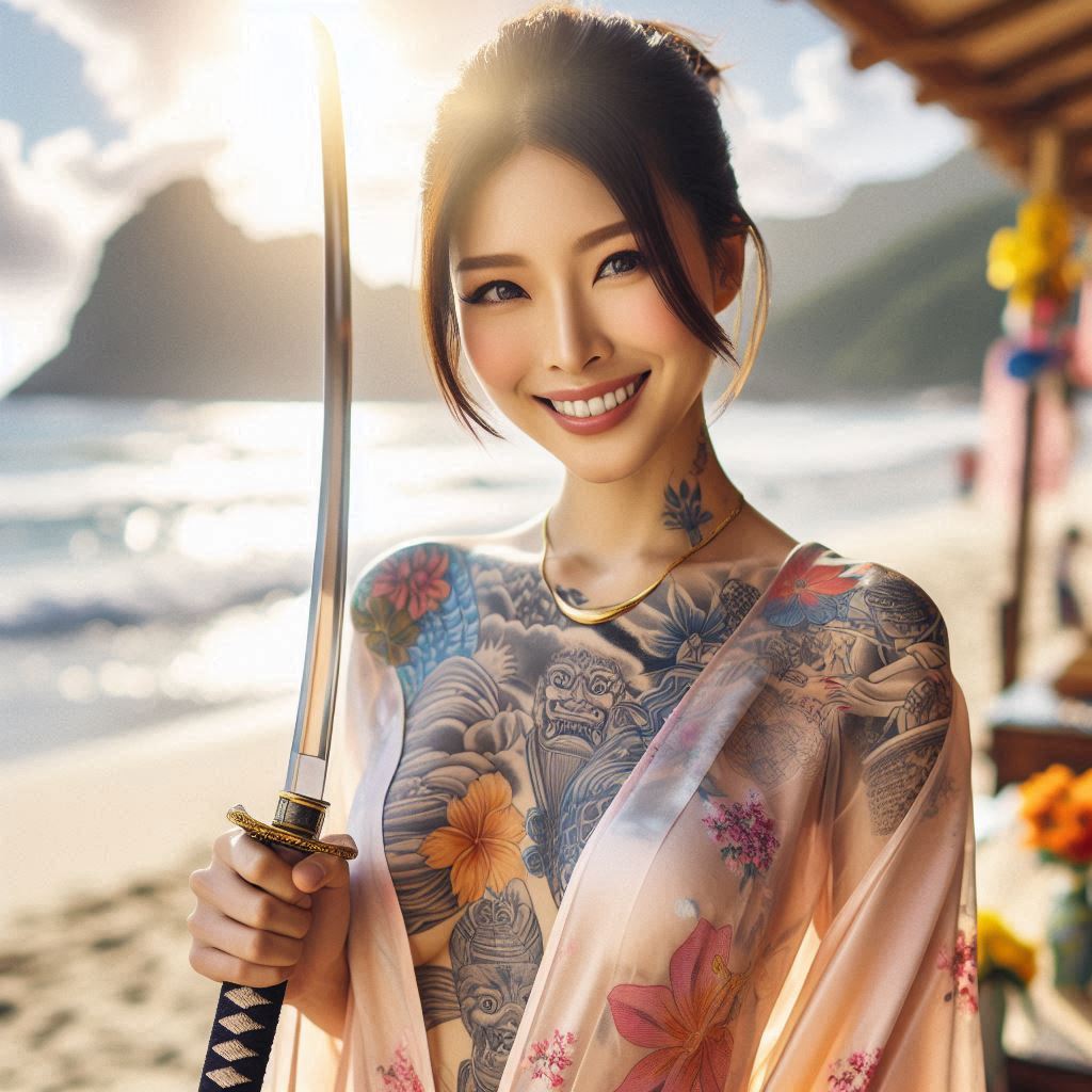 妹子．武士刀