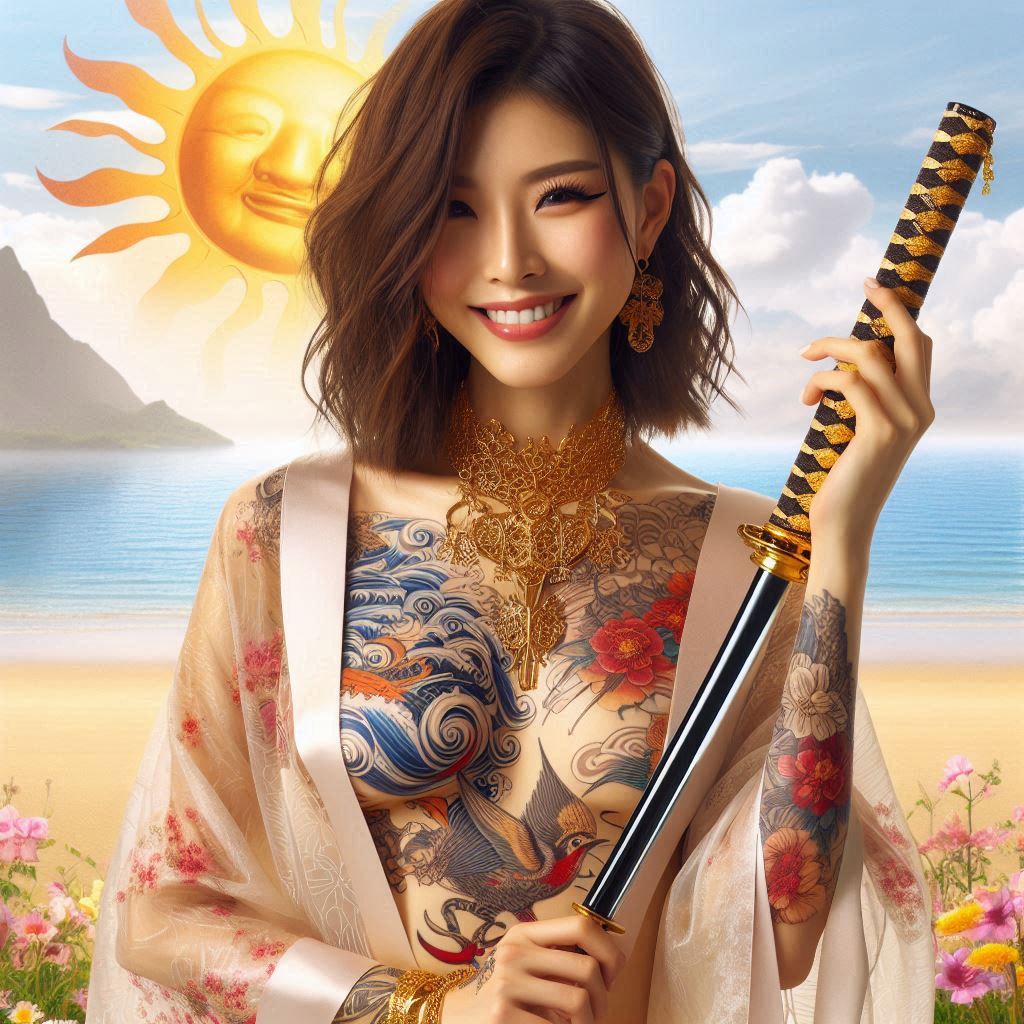 妹子．武士刀