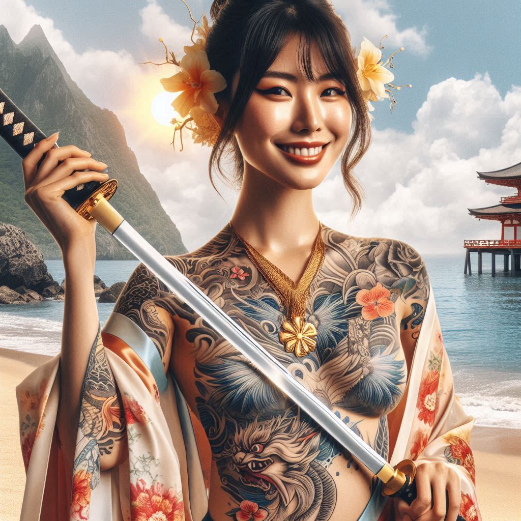 妹子．武士刀