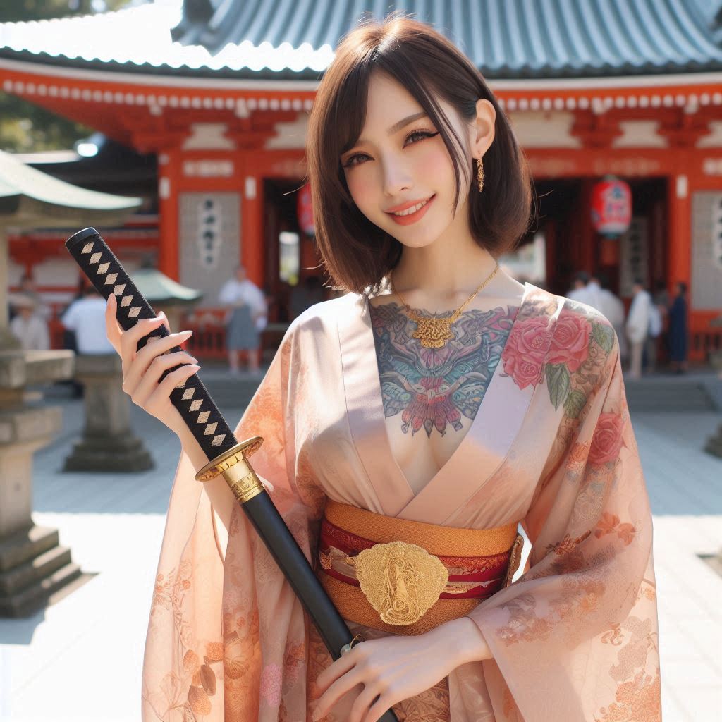 妹子．武士刀
