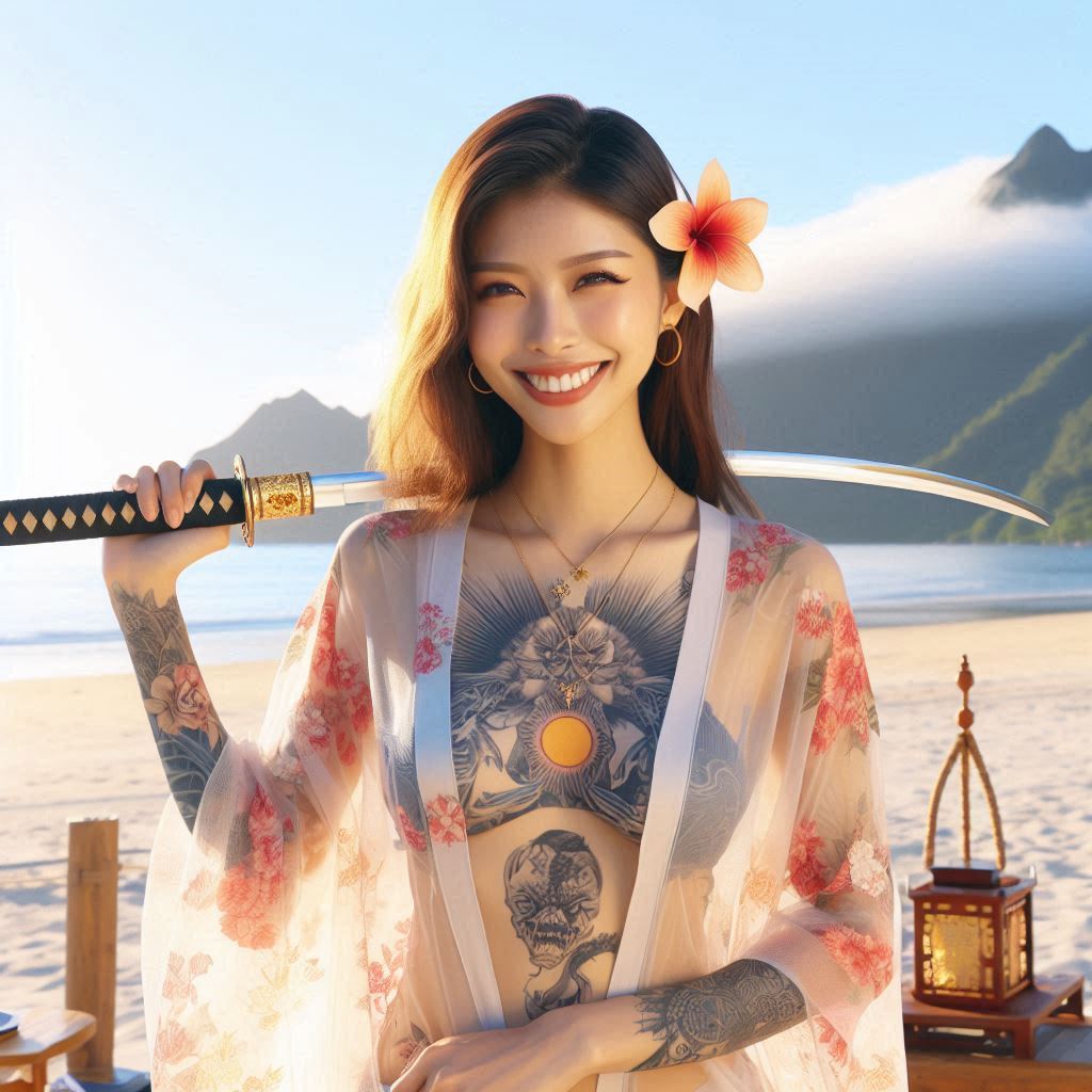 妹子．武士刀